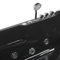 Beliani Whirlpool Bath Black Acrylic 169 x 81 cm Left Hand Massage Jets Headrest LED Lights