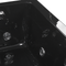 Beliani Whirlpool Bath Black Acrylic 169 x 81 cm Left Hand Massage Jets Headrest LED Lights