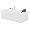 Beliani Whirlpool Bath White Acrylic 169 x 81 cm Right Hand Massage Jets Headrest LED Lights