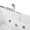Beliani Whirlpool Bath White Acrylic 169 x 81 cm Right Hand Massage Jets Headrest LED Lights