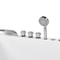 Beliani Whirlpool Bath White Acrylic 169 x 81 cm Right Hand Massage Jets Headrest LED Lights