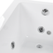 Beliani Whirlpool Bath White Acrylic 169 x 81 cm Right Hand Massage Jets Headrest LED Lights