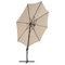 Beliani Garden Sun Parasol Beige Fabric 295 cm Swivel Weather UV Resistant