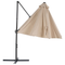 Beliani Garden Sun Parasol Beige Fabric 295 cm Swivel Weather UV Resistant