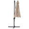 Beliani Garden Sun Parasol Beige Fabric 295 cm Swivel Weather UV Resistant