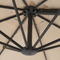 Beliani Garden Sun Parasol Beige Fabric 295 cm Swivel Weather UV Resistant