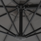 Beliani Garden Sun Parasol Dark Grey Pole Fabric 295 cm Swivel Weather UV Resistant
