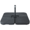 Beliani Outdoor Umbrella Cross Base Steel Garden Accessory