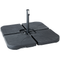Beliani Outdoor Umbrella Cross Base Steel Garden Accessory