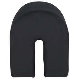 Beliani Pouffe Black Velvet Upholstery U-Shaped Ottoman Modern Design Living Room Accessories