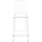Beliani Set of 2 Bar Stools Transparent Plastic 99 cm Seat Counter Chair