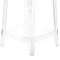 Beliani Set of 2 Bar Stools Transparent Plastic 99 cm Seat Counter Chair
