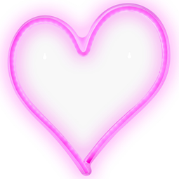 Beliani Set of 3 Wall LED Neon Signs Pink PVC Lights Decorative Lights