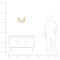 Beliani Wall LED Neon Light Angel Wings White PVC Wall Mount Lights Decorative Light