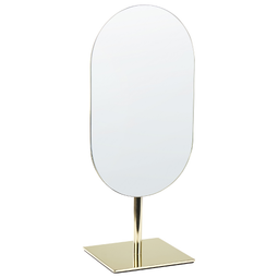 Beliani Makeup Mirror Gold Metal 16 x 37 cm Dressing Table Mirror Decorative