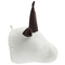 Beliani Plush Animal Head Wall Decor White Cotton Bull Head Kid's Room Toy Decoration Accessory