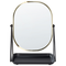 Beliani Makeup Mirror Gold Metal 20 x 22 cm Dressing Table Double Sided Magnifying Mirror Decorative