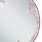 Beliani Wall Mirror Whitewash Light Wood Chinese Fir ø 60 Round Decorative Wall Mounted Accent Piece