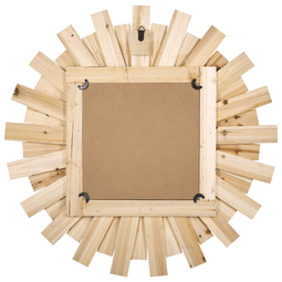Beliani Wall Mirror Multicolour Chinese Fir ø 75 Round Decorative Sunburst Wall Mounted Accent Piece