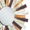 Beliani Wall Mirror Multicolour Chinese Fir ø 75 Round Decorative Sunburst Wall Mounted Accent Piece