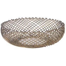 Beliani Decorative Bowl Gold Metal Round Accent Bowl Openwork Design