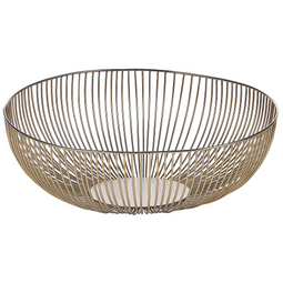 Beliani Set of 3 Decorative Bowls Gold Metal Round Accent Bowl Openwork Design