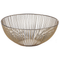 Beliani Set of 3 Decorative Bowls Gold Metal Round Accent Bowl Openwork Design