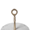 Beliani 2-Tiered Dessert Plate Gold and White Aluminium and Marble Modern Glam Design