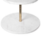 Beliani 2-Tiered Dessert Plate Gold and White Aluminium and Marble Modern Glam Design