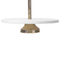 Beliani 2-Tiered Dessert Plate Gold and White Aluminium and Marble Modern Glam Design