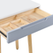 Beliani Dressing Table Set White and Grey Manufactured Wood Top Wooden Legs Round LED Mirror