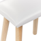 Beliani Dressing Table Set White and Grey Manufactured Wood Top Wooden Legs Round LED Mirror