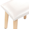 Beliani Dressing Table Set White Manufactured Wood Top Wooden Legs Round Mirror