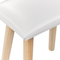 Beliani Dressing Table Set White Manufactured Wood Top Wooden Legs Round LED Mirror 2 Drawers