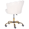 Beliani Office Swivel Chair White Boucle with Stairbase Adjustable Height