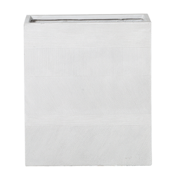 Beliani Plant Pot Planter White Fibre Clay Rectangle 80x30x92 cm Outdoor Indoor