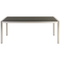 Beliani Garden Dining Table Black Aluminium Frame for 6 People 180 x 90 cm Modern Design