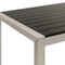 Beliani Garden Dining Table Black Aluminium Frame for 6 People 180 x 90 cm Modern Design