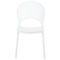 Beliani Set of 4 Dining Chairs Plastic White Indoor Outdoor Garden Stacking Minimalistic Style