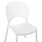 Beliani Set of 4 Dining Chairs Plastic White Indoor Outdoor Garden Stacking Minimalistic Style