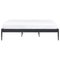 Beliani Bed Frame Black Metal 180 x 200 cm Super King Size Plywood Slats Industrial Minimalist