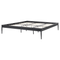 Beliani Bed Frame Black Metal 180 x 200 cm Super King Size Plywood Slats Industrial Minimalist