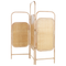 Beliani Room Divider Natural Rattan and Bamboo 3 Panels Folding Decorative Screen Partition