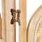 Beliani Room Divider Natural Rattan and Bamboo 3 Panels Folding Decorative Screen Partition