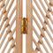 Beliani Room Divider Natural Light Rattan Frame 3 Panels Folding Decorative Wicker Screen Partition