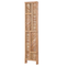 Beliani Room Divider Natural Rattan Frame 3 Panels Folding Decorative Wicker Screen Partition
