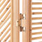 Beliani Room Divider Natural Rattan Frame 3 Panels Folding Decorative Wicker Screen Partition