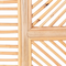 Beliani Room Divider Natural Rattan Frame 3 Panels Folding Decorative Wicker Screen Partition