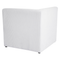 Beliani Corner Section Off White Corduroy 1-Seat Jumbo Cord Sofa Module Modern Single-Seat