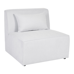 Beliani LEMVIG - Armchair - White - Corduroy